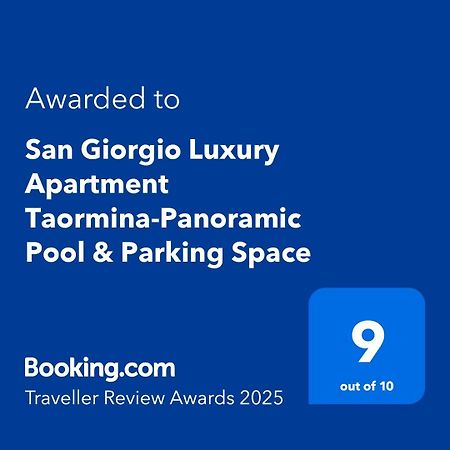 San Giorgio Luxury Apartment Taormina-Panoramic Pool & Parking Space Buitenkant foto