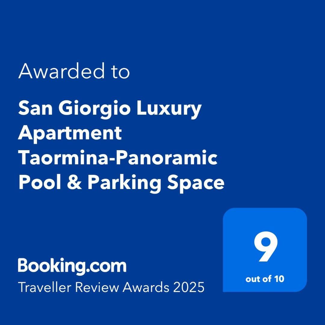 San Giorgio Luxury Apartment Taormina-Panoramic Pool & Parking Space Buitenkant foto