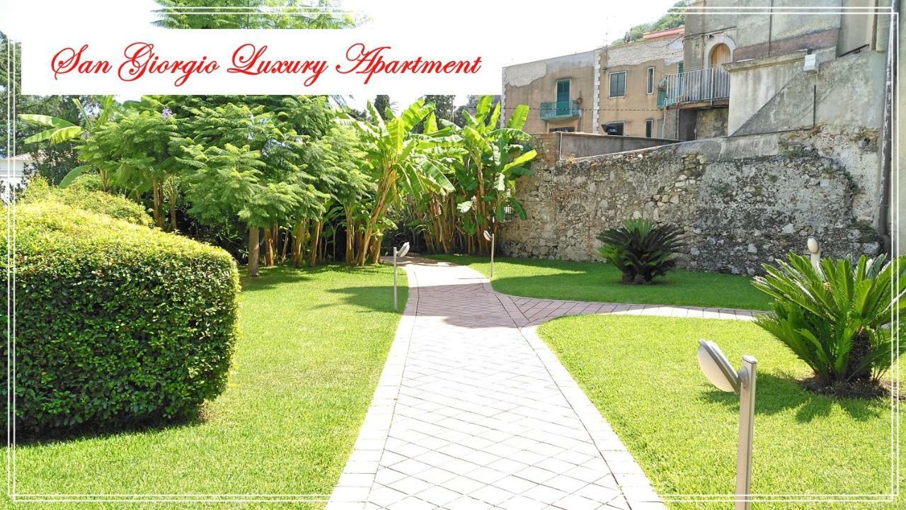 San Giorgio Luxury Apartment Taormina-Panoramic Pool & Parking Space Buitenkant foto