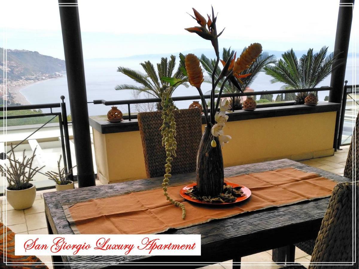 San Giorgio Luxury Apartment Taormina-Panoramic Pool & Parking Space Buitenkant foto